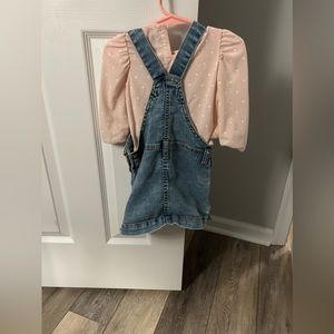 2 piece long sleeve overall skirt size 12m